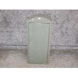 A Royal Mail grey painted metal cabinet 45 x 100 x 39.5cm.