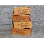 Game of thrones wooden crates x4