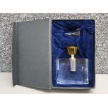 Boxed Crystal perfume decanter with funnel