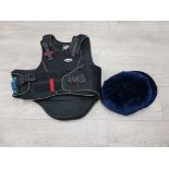 Champion beta level 3 body and shoulder horse riding body armour together with champion riding