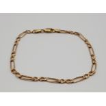 A 9ct yellow gold fancy link bracelet 3.37g