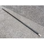 Hallmarked silver handled Walking cane