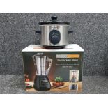 Scotts of Stow electric soup maker in original box together with Breville slow cooker