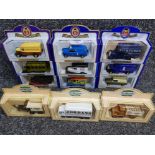 Nine boxed oxford diecast advertising vans/trucks and three Promotors.