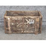 Large vintage wooden crate, 83x40cm