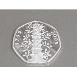 2009 50p Kew Gardens, this is a rare strike or filler coin.