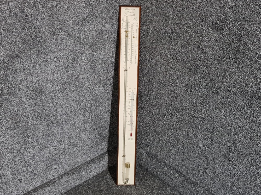 French Mercury Barometer on wooden base - salon Evangelista Torriceli