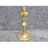 A trench art brass candlestick