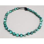 Green agate bead necklet