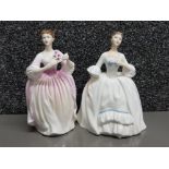 Two Royal Doulton lady figures includes one from the Peggy Davies collection HN 3906 Elanor & HN