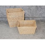 6 x weaved baskets (48cm x 36cm x 26cms)