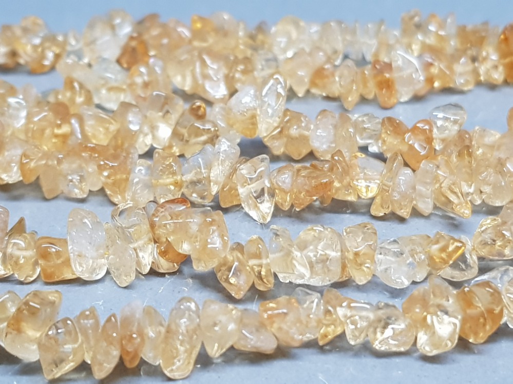 Citrine long bead necklet (boxed) - Image 2 of 2