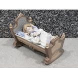 Lladro figure 5717 Rock A bye baby, with original box