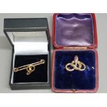 2 boxed Victorian snake brooches in excellent condition, larger one designed to carry watch/locket