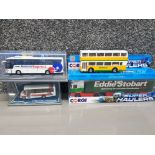 4 corgi diecast vehicles, 3 in original boxes includes Eddie Stobart super hauler & 2 buses plus a