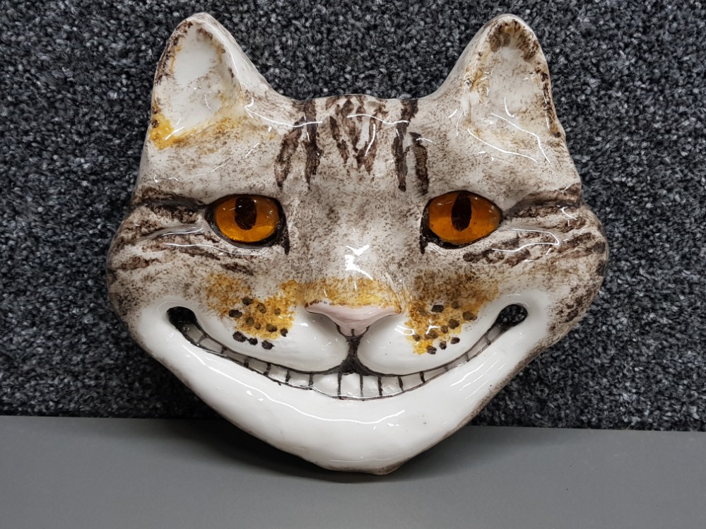 Winstanley size 3 cheshire cat wall plaque, signed