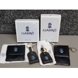 4 Lladro novelty items from the collectors society includes 2 notepad holders & 2 key chains