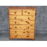 Pine 7 drawer chest 80x39cm, height 97cm