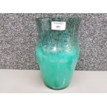 A 1960s green glass vase by Strathearn of Scotland, impressed to base 24cm high