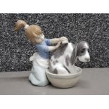 Lladro figure 5455 bashful bather with original box