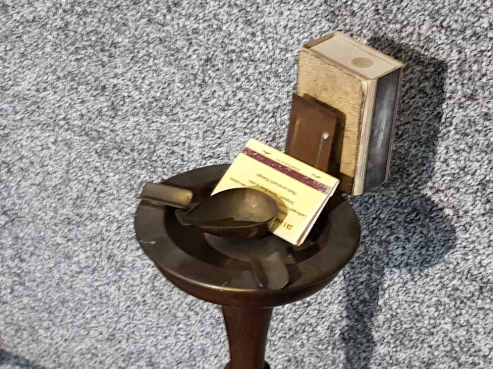 Mahogany upright ashtray and a magazine rack - Image 2 of 2
