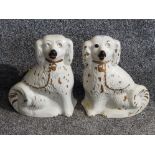 A pair of Staffordshire dogs