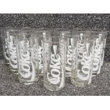 Box lot includes 13x Coca Cola drinking glasses, whisky tumblers etc