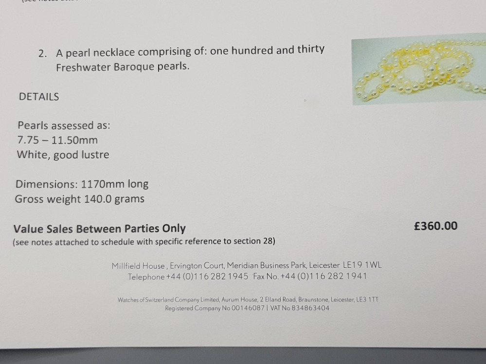 A pearl necklace comprising of one hundred and thirty freshwater Baroque Pearl's, pearls assessed as - Image 4 of 4