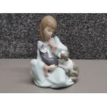 Lladro figure 5640 Cat nap with original box