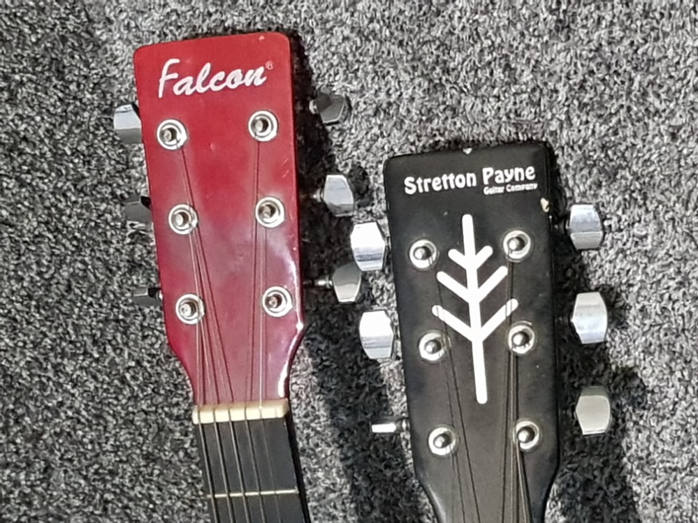 2 Acoustic guitars includes Falcon model number FG100R & Stretton Payne model number SPLHD1BK - Image 3 of 3