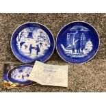 2 Royal Copenhagen Christmas plates dated 1989 & 1994 both with original boxes