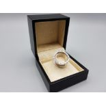 Bvlgari b-zero 18ct white gold ring in original box. 10mm wide size P 9.8g in good condition