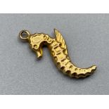 9ct gold seahorse pendant/charm, 0.6