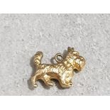 9ct yellow gold scottie dog pendant/charm 0.6g