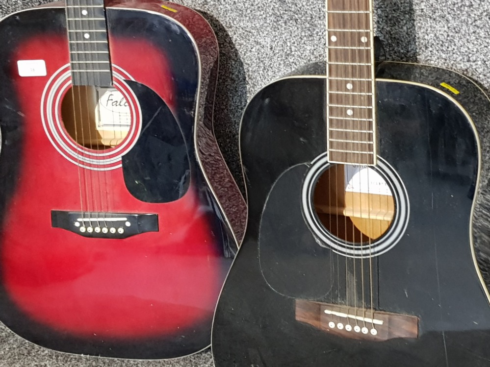2 Acoustic guitars includes Falcon model number FG100R & Stretton Payne model number SPLHD1BK - Image 2 of 3