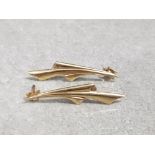 9ct yellow gold fancy designer style earrings 3g