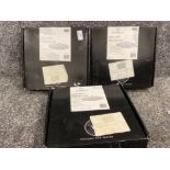 3 boxed Watersmith ultra slim rain shower heads, boxed