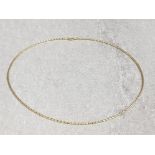 9ct yellow gold fancy plaited mesh link necklet 1.5g