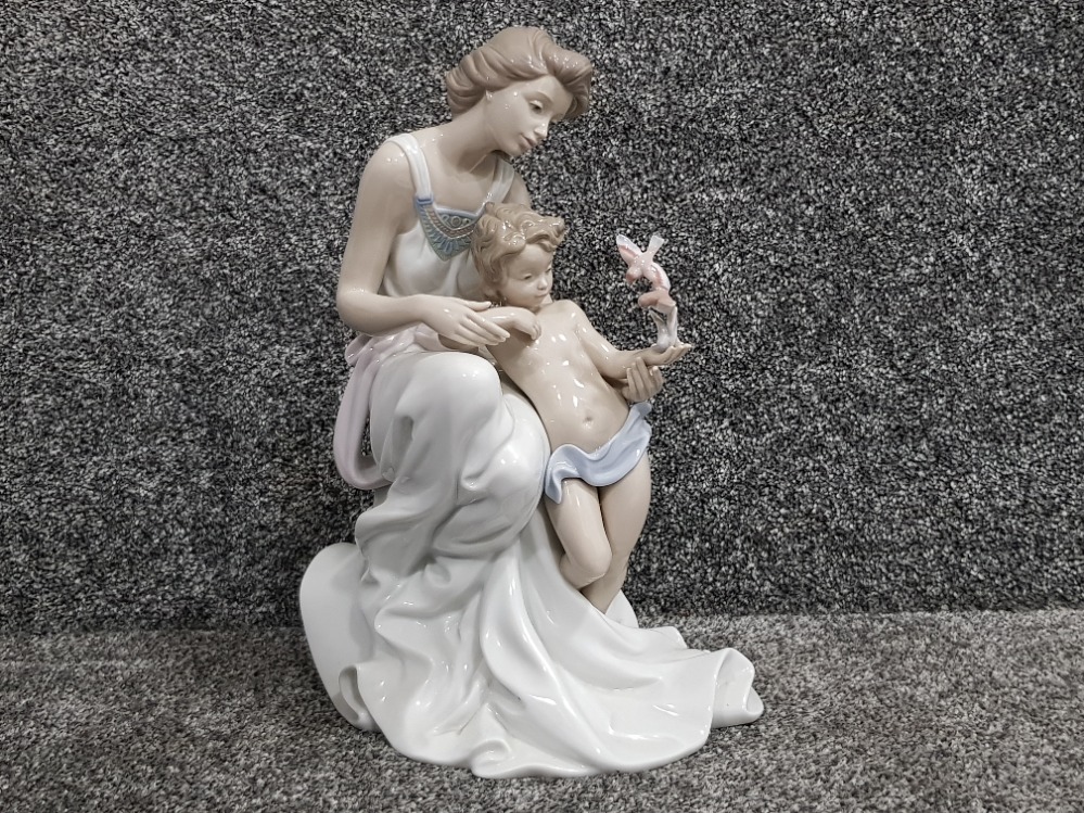 Lladro figure 7649 where loves begins, signed on base with original box, height 34cm