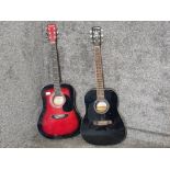 2 Acoustic guitars includes Falcon model number FG100R & Stretton Payne model number SPLHD1BK