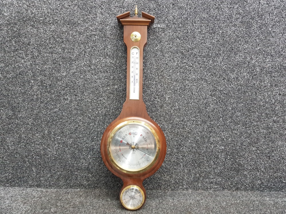 Reproduction Mahogany hanging Wall barometer