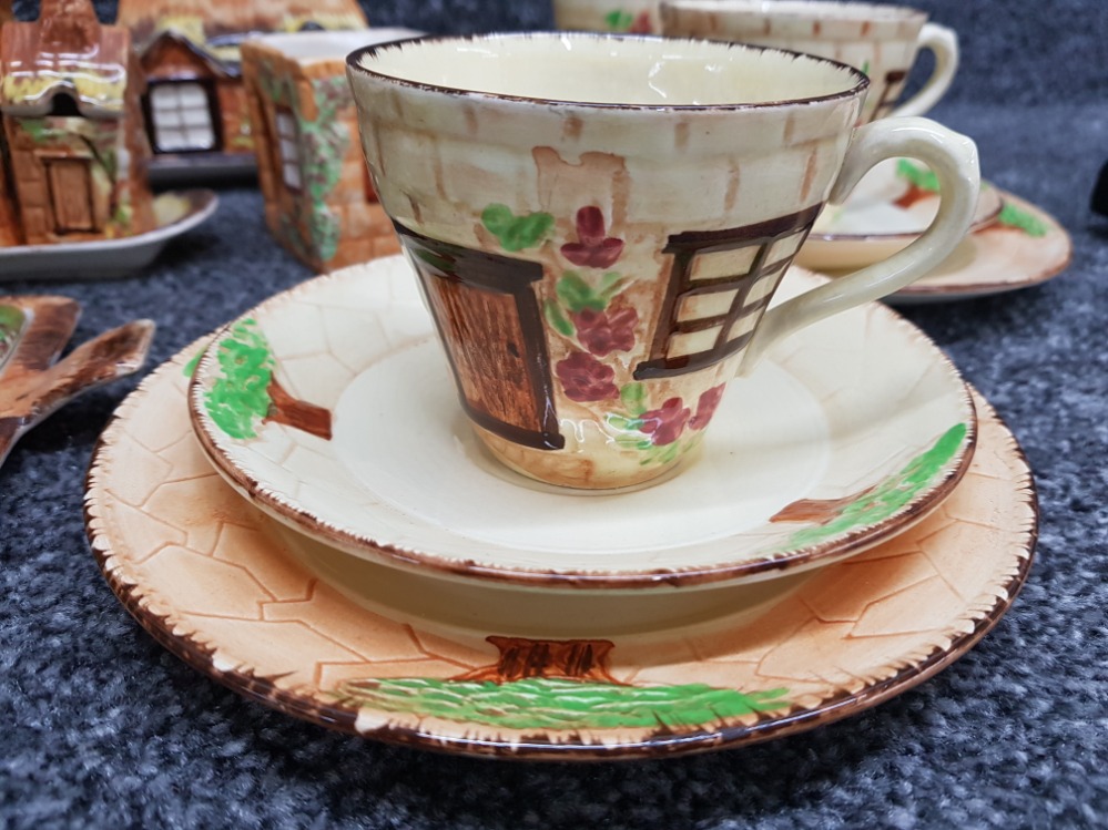 Vintage 32 piece cottage ware set by Burlington, including teapot, butter dish, cups & saucers etc - Image 3 of 3