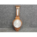 Vintage dinlex oak cased wall hanging barometer