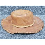 A vintage leather hat