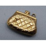 9ct gold handbag pendant/charm, 0.6g