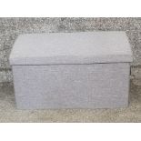 Modern grey ottoman 79x40cm, height 41cm