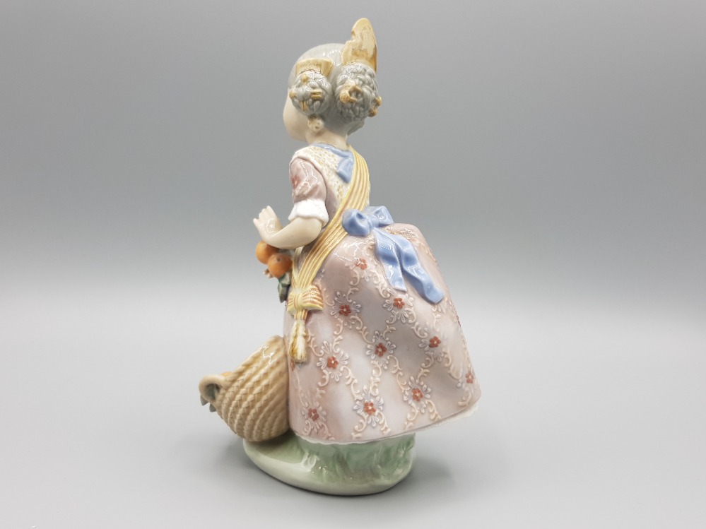 Lladro figure 1422 miss Valencia with basket of oranges - Image 2 of 3