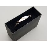 Silver 925 bracelet with 2 tone enamel centre, 11g, boxed