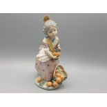 Lladro figure 1422 miss Valencia with basket of oranges