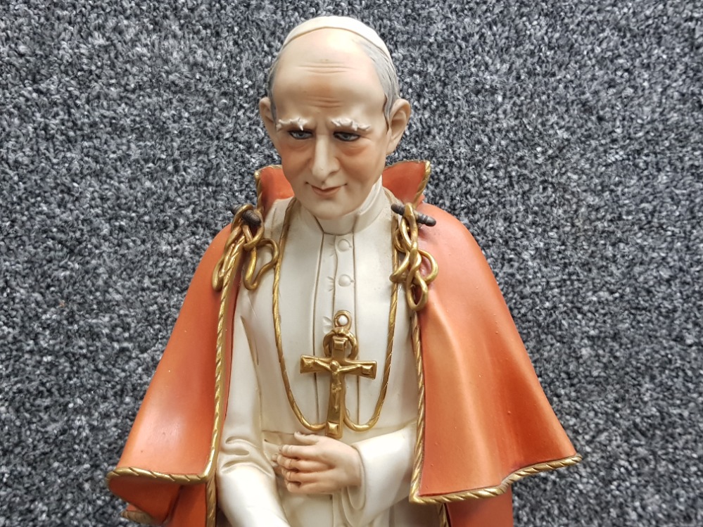 Large limited edition Capodimonte statue - Holy year 1975 Pope Paul VI, number 87 of 200, H49cm x - Image 3 of 3